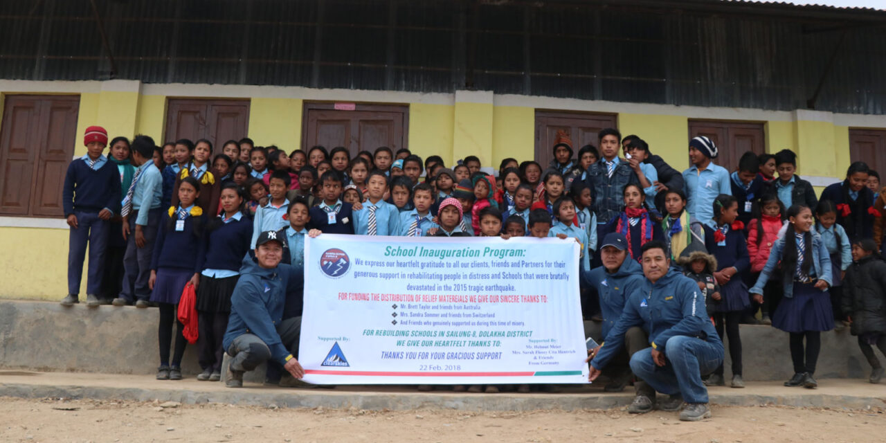 Rebuilding Shailugeshor Basic School In Dolkha